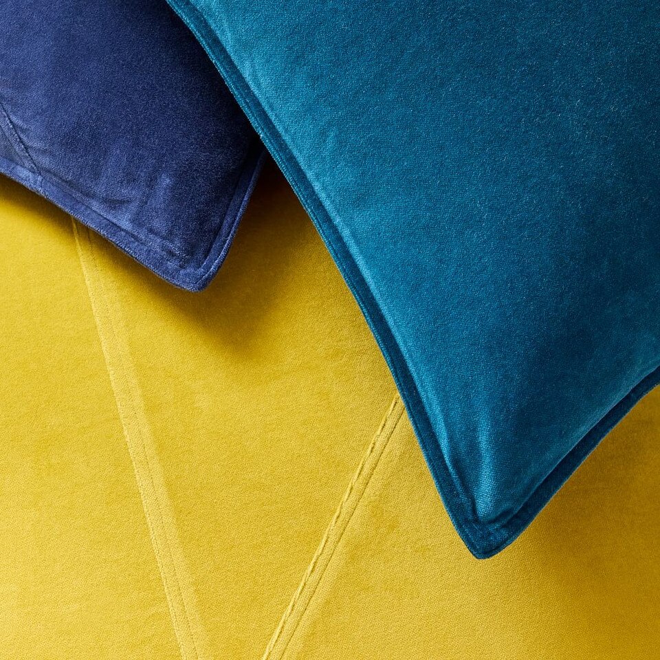 Washed Cotton Velvet Cushion Covers West Elm Australia